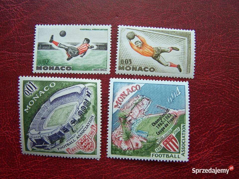 Monako 1963 MNH Mi 74455 Sport Piłka nożna Filatelistyka