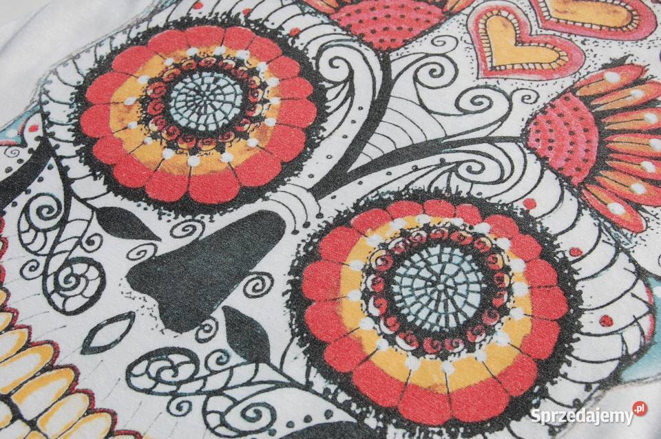 Santa Muerte czaszka bluzka z krótkim rękawem Lublin