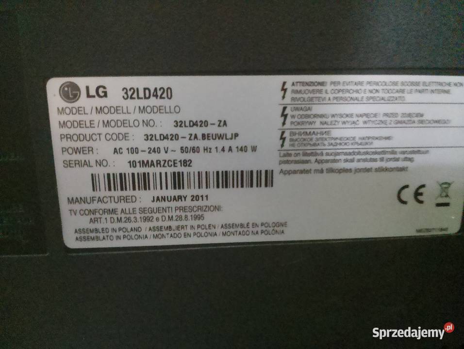 Telewizor LG 32cale Gręboszów