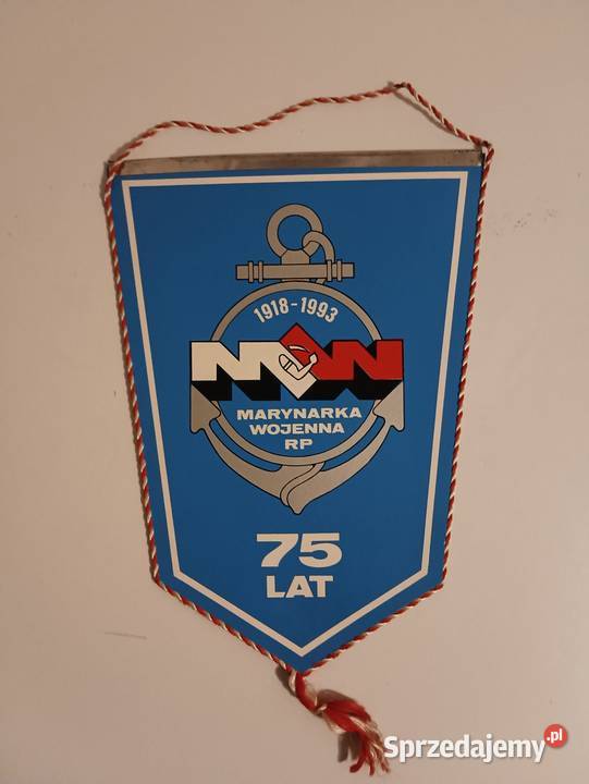 Proporczyk 75 lat Marynarki Wojennej RP 1993 Kościan