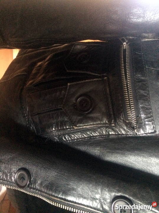 Kurtka skórzana męska czarna rozmiar L 50 Kurtki i płaszcze Zbąszynek
