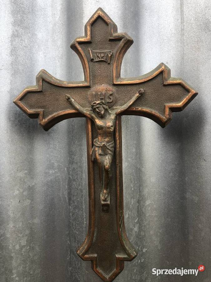 Stary Krzyż krucyfiks sygnowany Łowicz