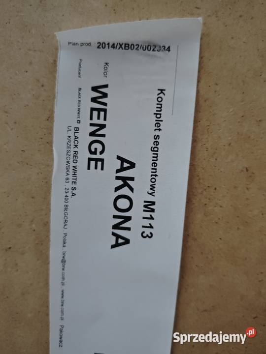 Meblościanka Akona WengeOliwka Ostróda