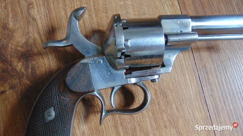 Wyjątkowy duży rewolwer Lefaucheux M 1854 śląskie Cieszyn
