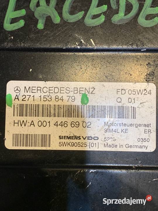 Komputer Mercedes A2711538479 osobowe Margonin sprzedam