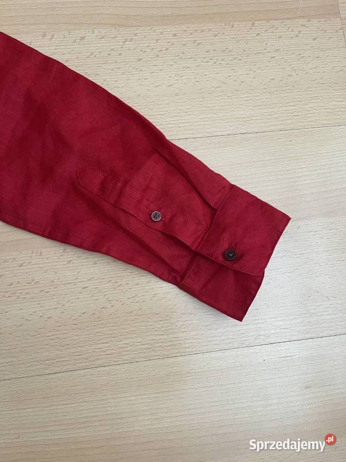 Koszula lniana czerwona UNIQLO M Gdańsk