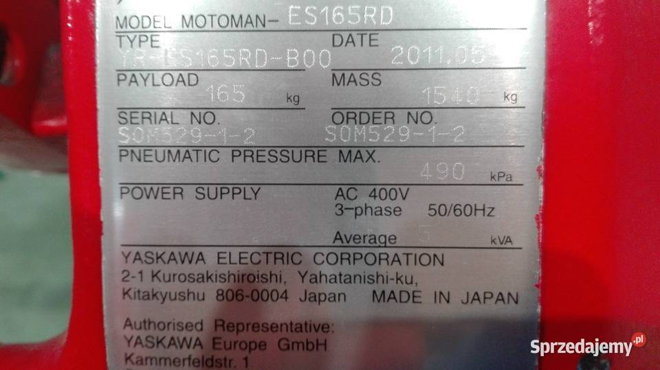 Robot Yaskawa Motoman ES165RD