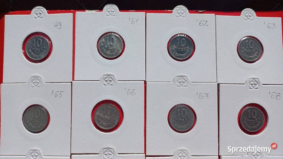 10 groszy PRL wszystkie roczniki monet Trzebinia sprzedam