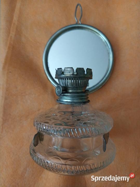 Lampa naftowa z lustrem vintage Warszawa sprzedam