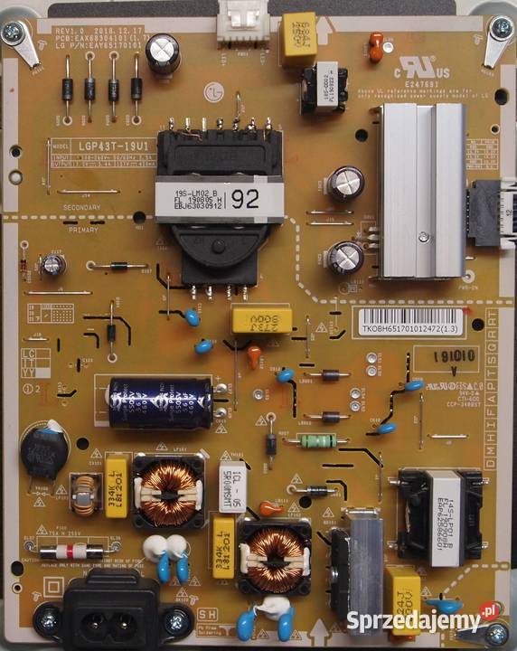 EAX6825360511 Płyta do LG43UM7600PLB mazowieckie Warszawa