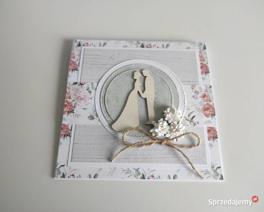 Kartka ręcznie robiona na Ślub handmade Łódź