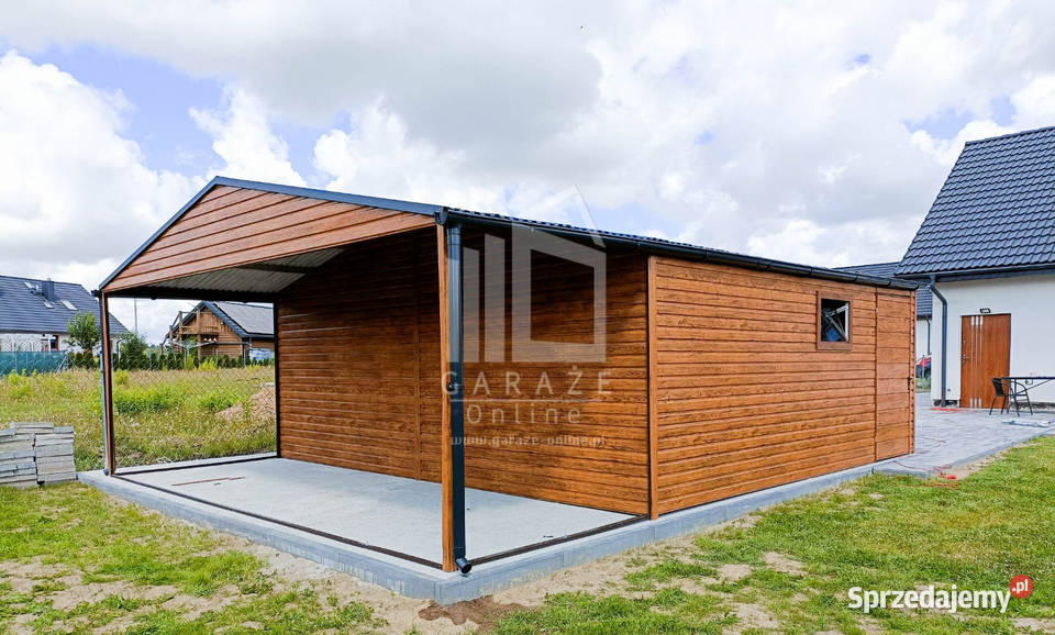 GARAŻ BLASZANY 6m x 5m dwuspad 2x Brama wiata Lublin sprzedam