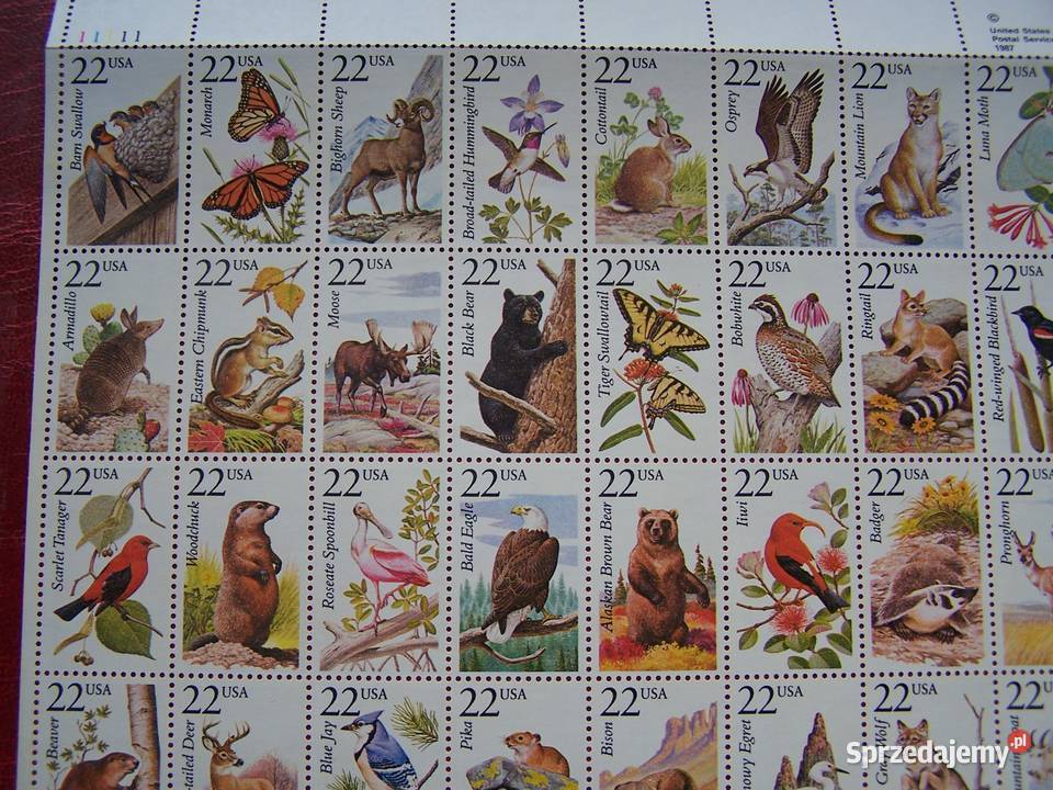 USA 1987 MNH Fauna Zwierzęta