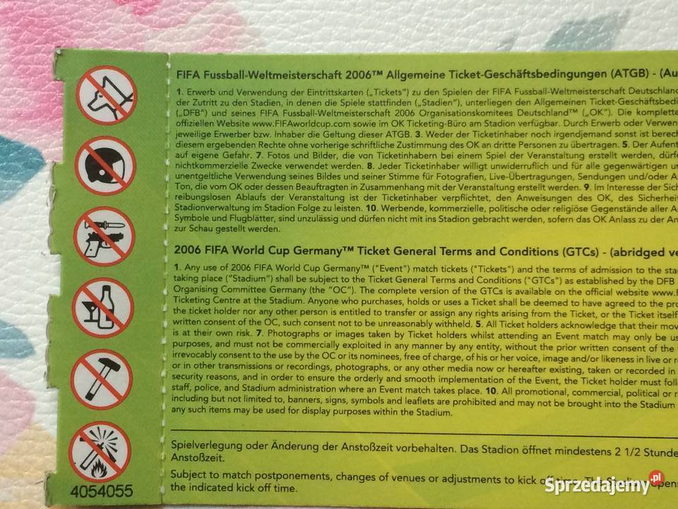 1173 Bilet Szwecja Paragwaj 2006 R zachodniopomorskie Szczecin