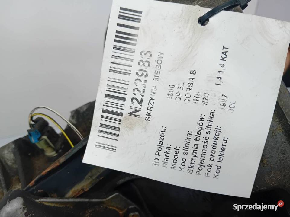 SKRZYNIA BIEGÓW OPEL CORSA B osobowe Lipno