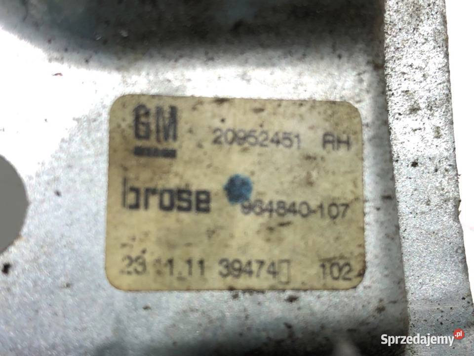 PODNOŚNIK SZYBY PRAWY TYŁ OPEL INSIGNIA A