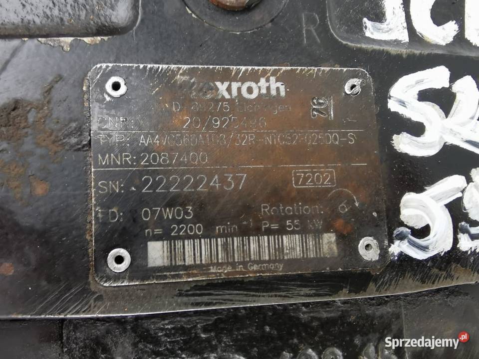 Pompa jazdy Rexroth AA4V56DA1D3 Wilkowo sprzedam