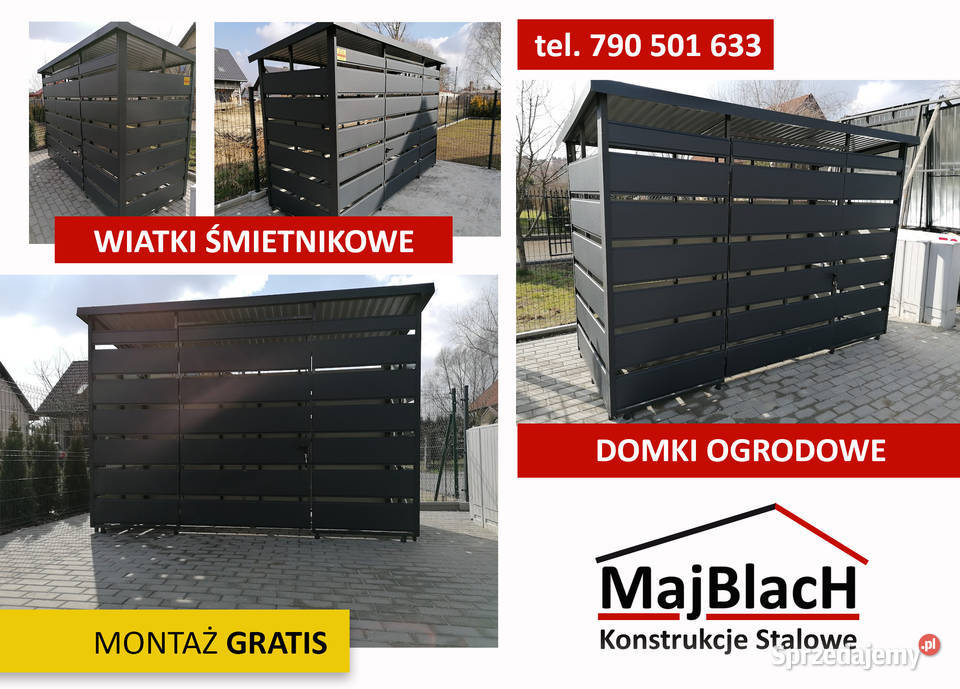 Wiata Śmietnikowa ŚMIETNIKWiataGaraż Blaszany Kraków