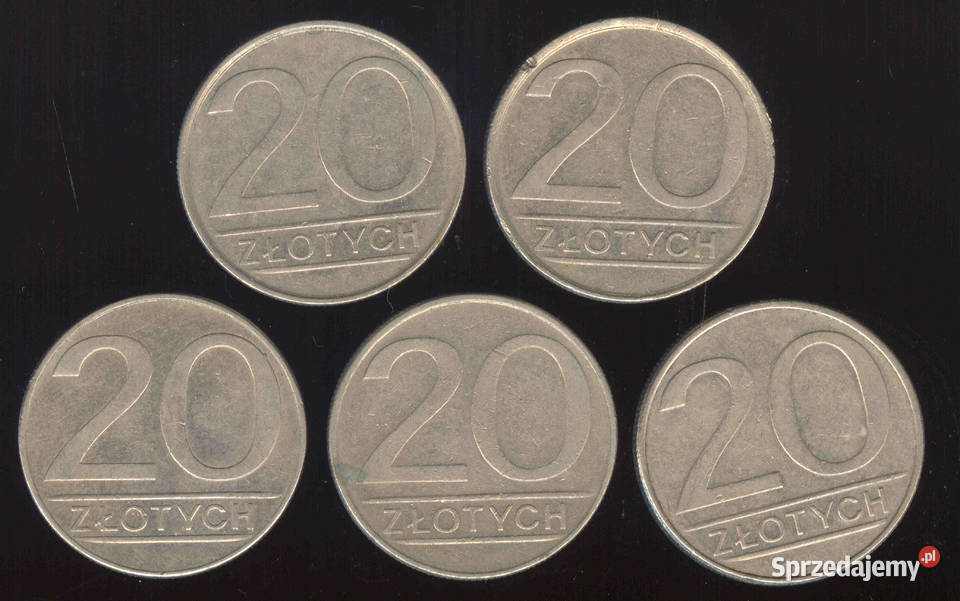Polska 20 złoty 8485868788 śr265 mm Brwinów