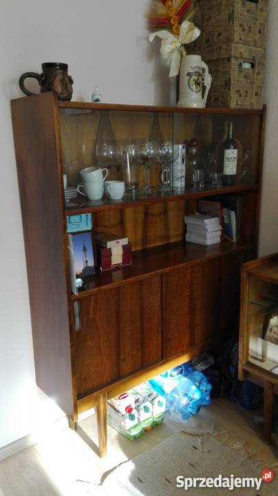 Zestaw mebli z lat 60tych Komoda Witryna Stół Chorzów