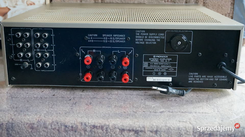 wzmacniacz Pioneer A7 Wzmacniacze i pokrewne