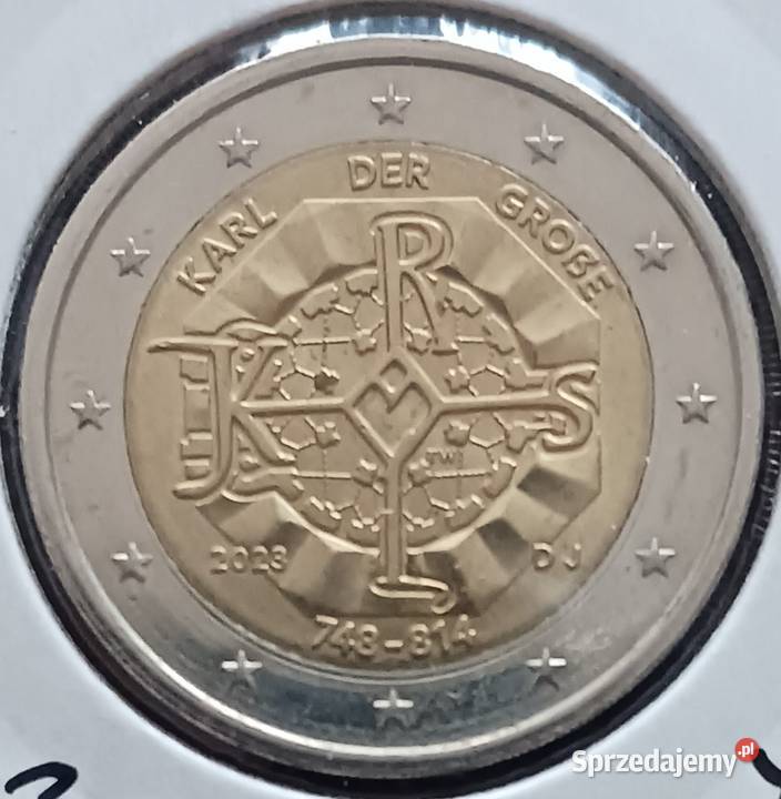 2 Euro Niemcy 2023 r Karol Wielki men J