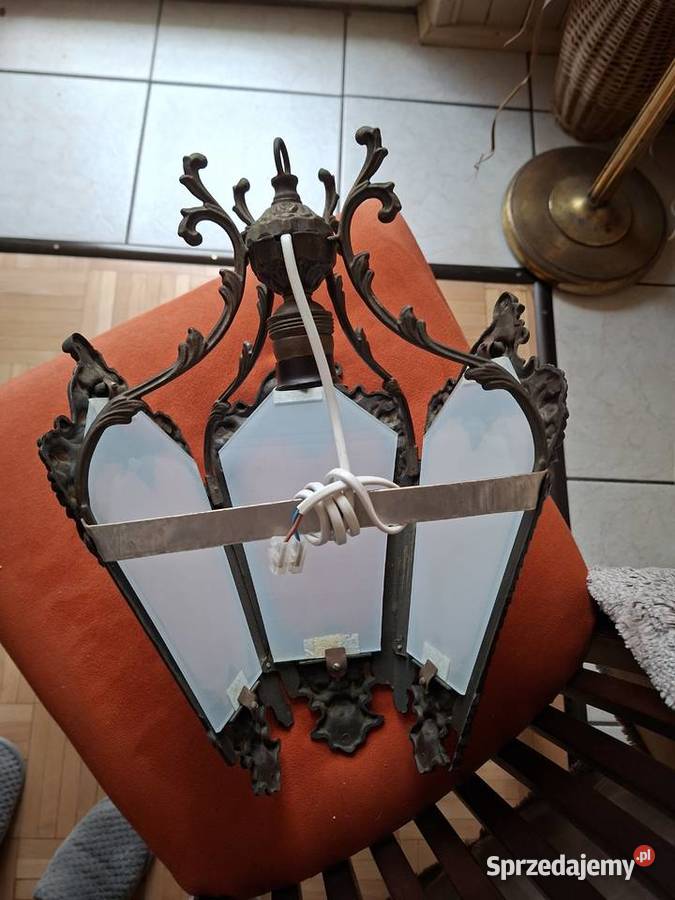 Kinkiet vintage z mosiądzu łódzkie