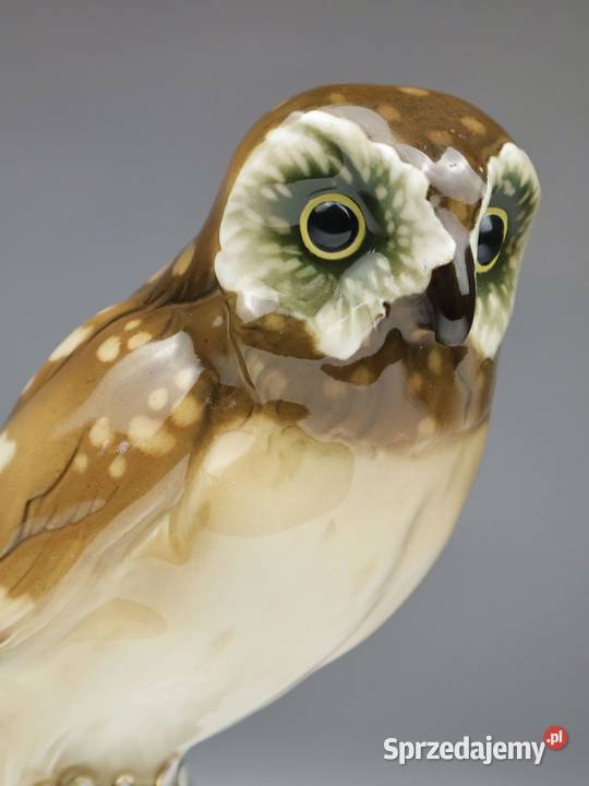 Porcelana Hutschenreuther figura sowy proj Fritz Porcelana i szkło wielkopolskie Poznań