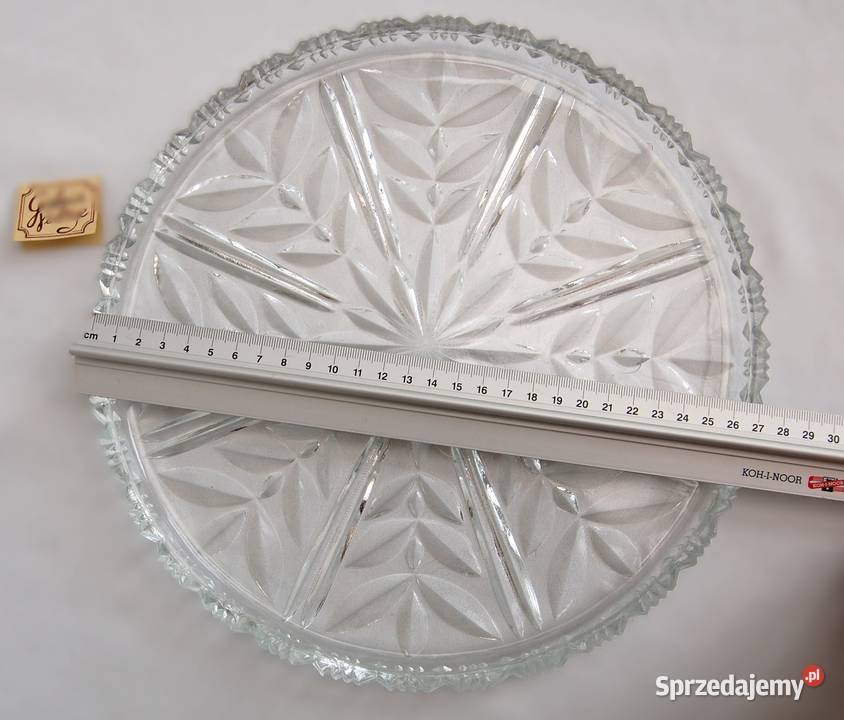 Kryształowa patera na ciasto owoce kryształ przezroczysty Lublin