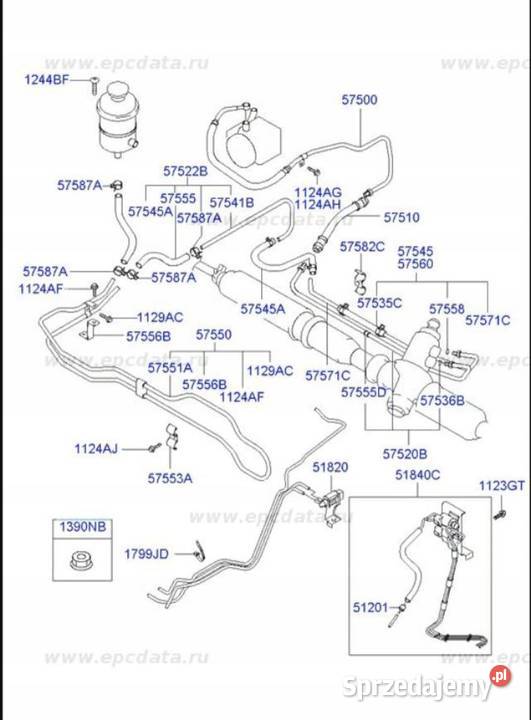 PRZEWÓD WSPOMAGANIA HYUNDAI H1 0607 25 D