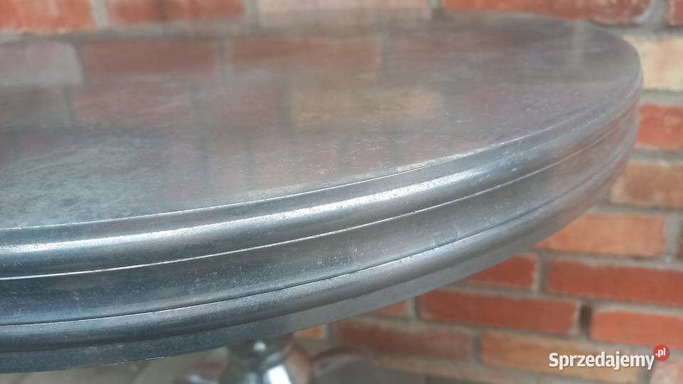 Stolik kawowy stylowy aluminiowy niklowany 54.5cm Gawroniec