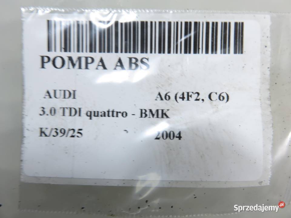 POMPA ABS AUDI A6 4F2 C6 0265950359 4F0910517E sprzedam