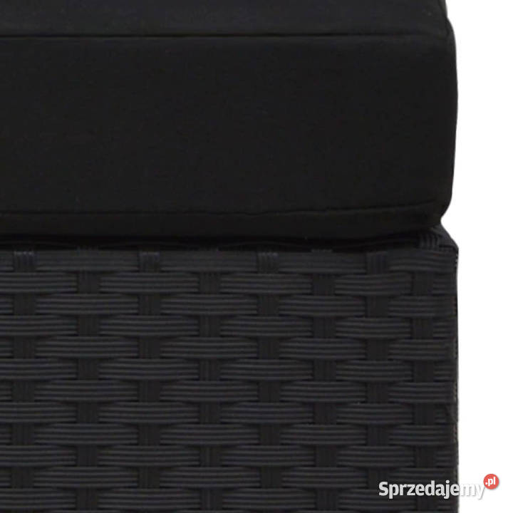 Sofa modułowa 3osobowa rattan PE czarna WM49506