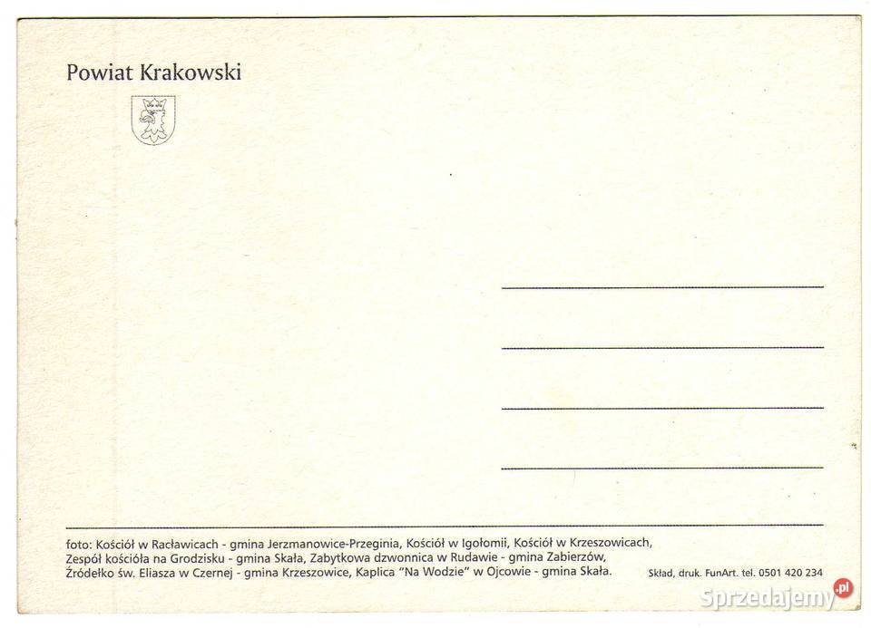 POWIAT KRAKOWSKI RACŁAWICE IGOŁOMIA KRZESZOWICE Krynki
