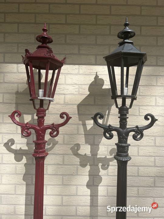 Lampa ogrodowa latarnia parkowa sygnowana CROWN dolnośląskie Długopole-Zdrój