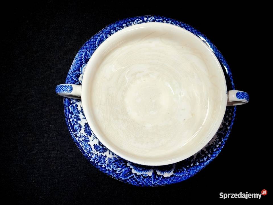 Zestaw bulionówka angielska Lochs of Scotland Porcelana i szkło Chełm