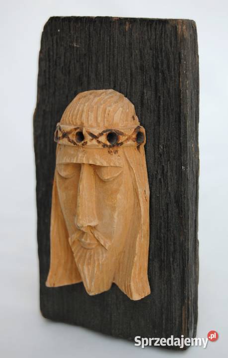 Jezus Chrystus w koronie cierniowej płaskorzeźba Lublin