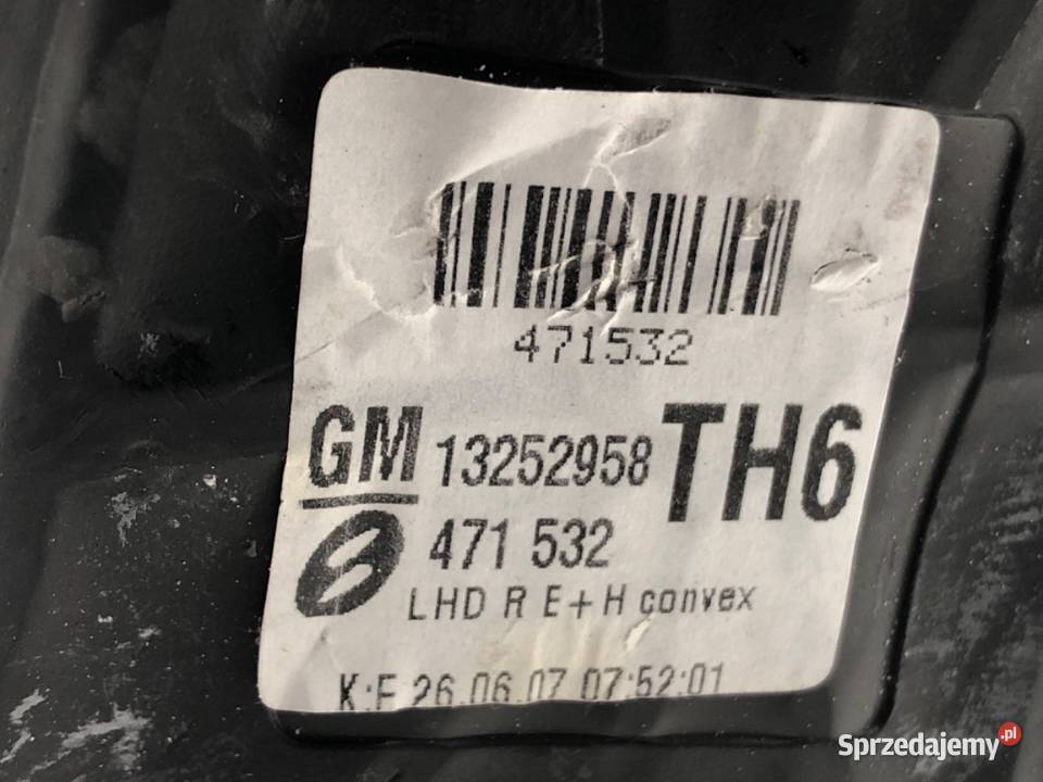 LUSTERKO PRAWY OPEL ZAFIRA B Van minibus 0515 podkarpackie