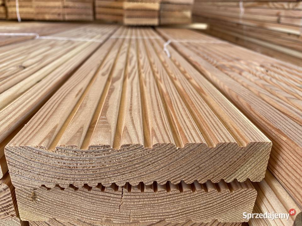 Deska modrzewiowa ryflowana Łagiewniki sprzedam