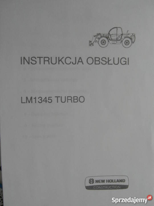 instrukcja obsługi dtr ładowarka holland lm 1340 zachodniopomorskie Szczecin