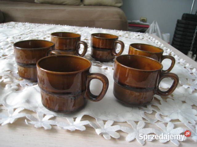 Filiżanki kawowe Tułowice okres PRL śląskie Częstochowa