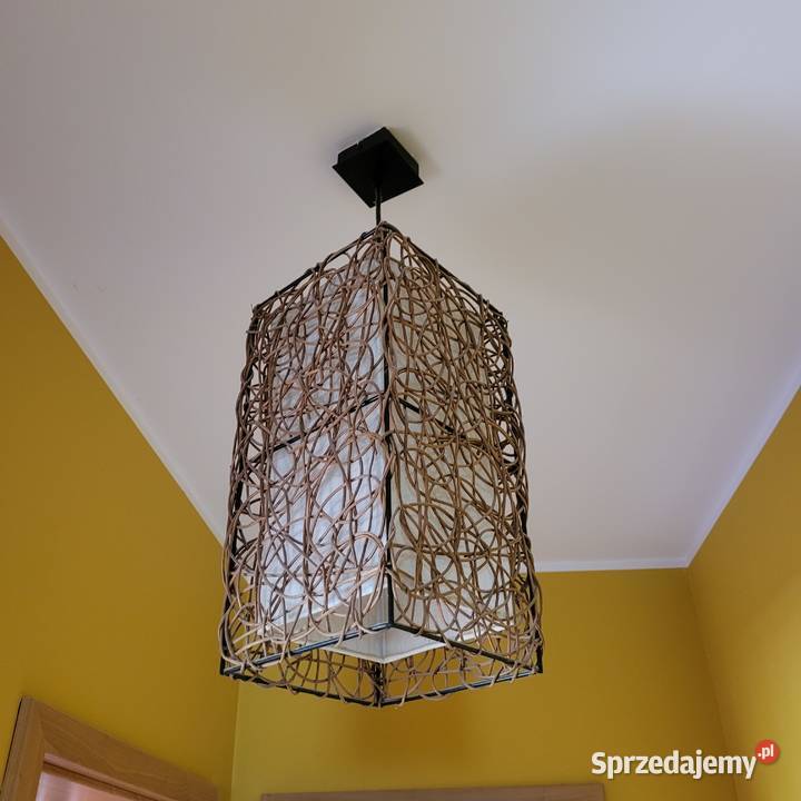 komplet 3 lamp wiszących w kolorze drewna wielkopolskie