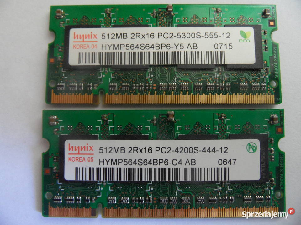 Sprzedam pamięć RAM DDR2 w kościach 512 MB 5 1 Pamięci Warszawa