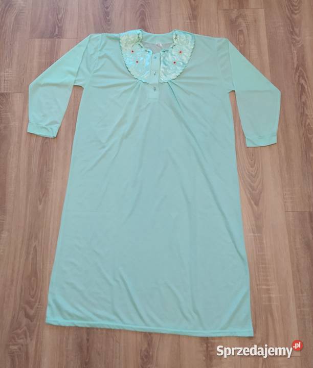 Koszula nocna damska HAFT zielona Hajnówka