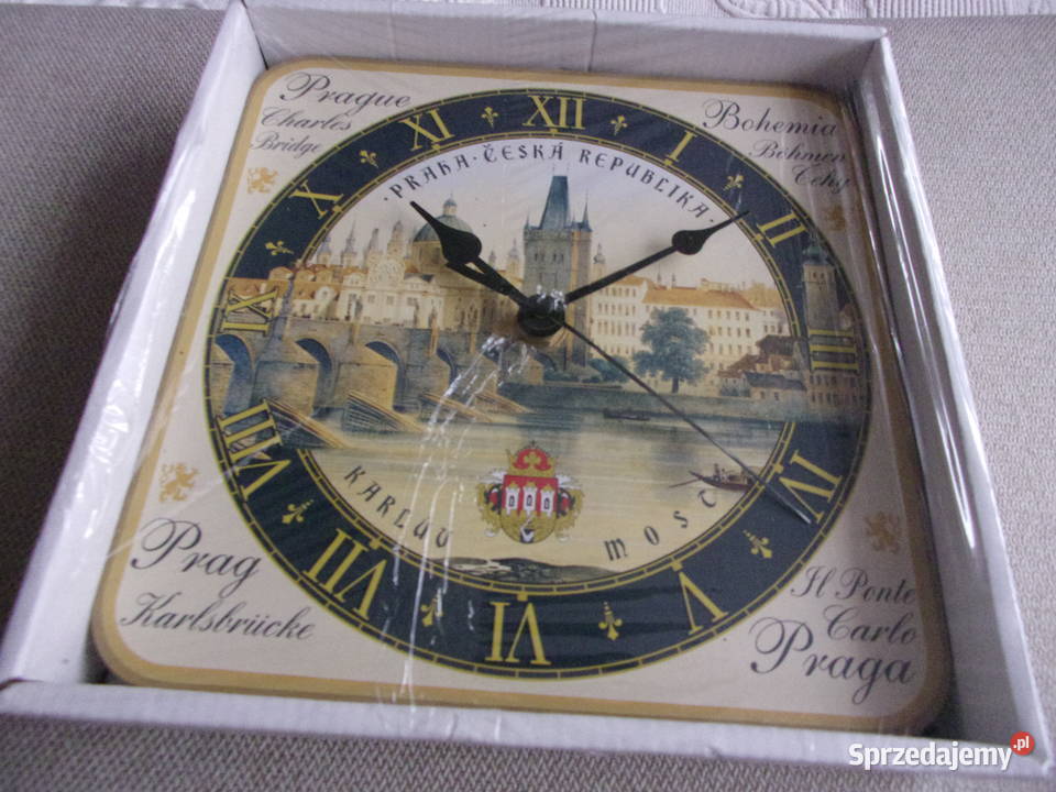 Zegar z widokiem z Pragi i zbytkowym Mostem Warszawa