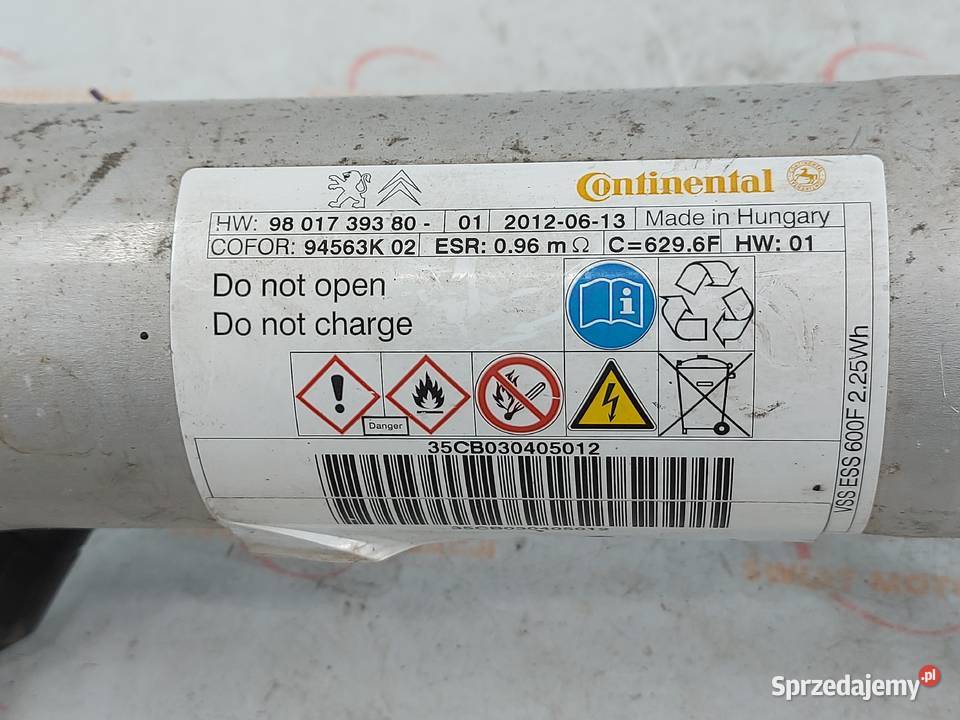 CITROEN DS4 12r kondensator startstop 9801739380 świętokrzyskie Kielce