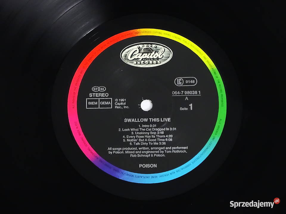 Winyl POISON Swallow This Live 1991 płyta winylowa lubelskie Biłgoraj