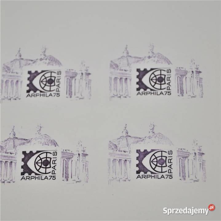 Bloczek 4 znaczki Arphila 75 nagrody Wystawy mazowieckie Warszawa