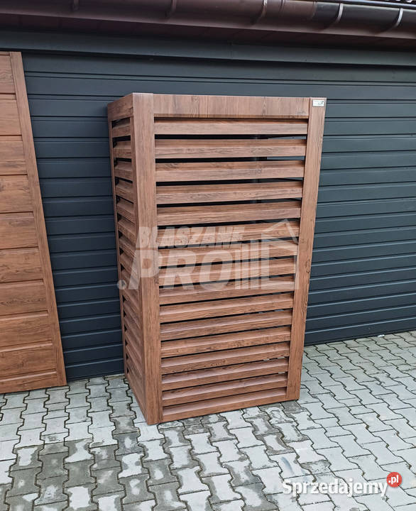 Osłona pompy ciepła 70x40x190 ciemny orzech