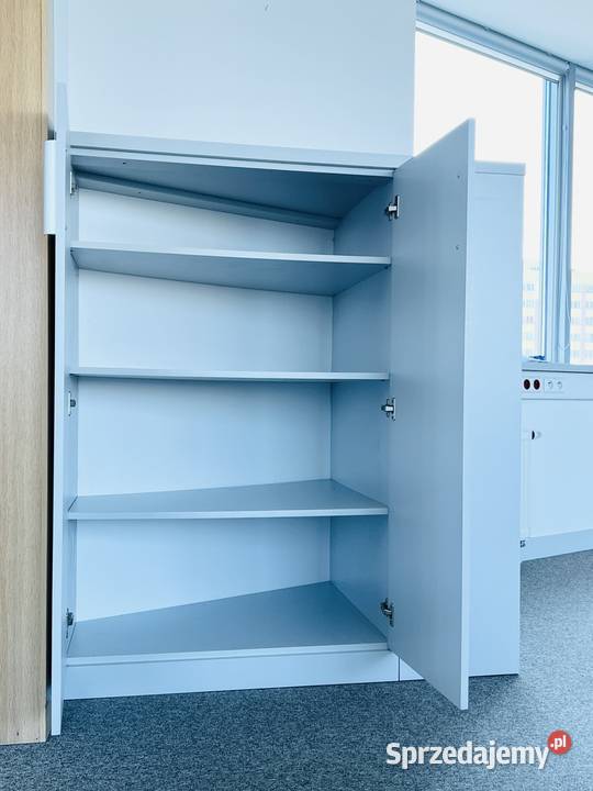 Regał narożny zamykany dwudrzwiowy z półkami Warszawa